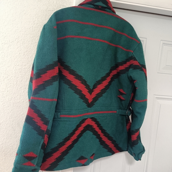 Ralph Lauren Country  southwest Aztec women's jacket wool blend sz L USA RARE - Picture 4 of 15